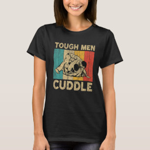 Camiseta Homens Duros Cuddle Vintage BJJ Brasileiro Jiu Jit