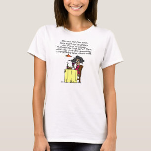 Camiseta Homens e Inglês Humor do Vinho