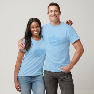 Camiseta Homens e Mulheres Americano Pageant Icônico Crown 