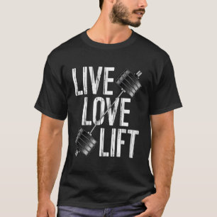 Camiseta Homens E Mulheres Ao Vivo Levantam O Vivo Gym Barb