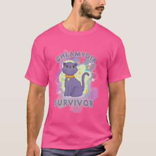Camiseta Homens e Mulheres Engraçados Memória de Gato Chlam