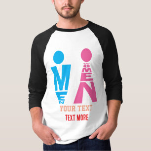 Camiseta Homens e Mulheres Ícone de Tipografia – Rosa em Ne