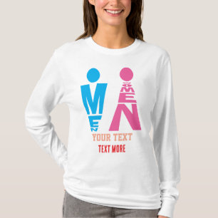 Camiseta Homens e Mulheres Ícone de Tipografia – Rosa Ousad