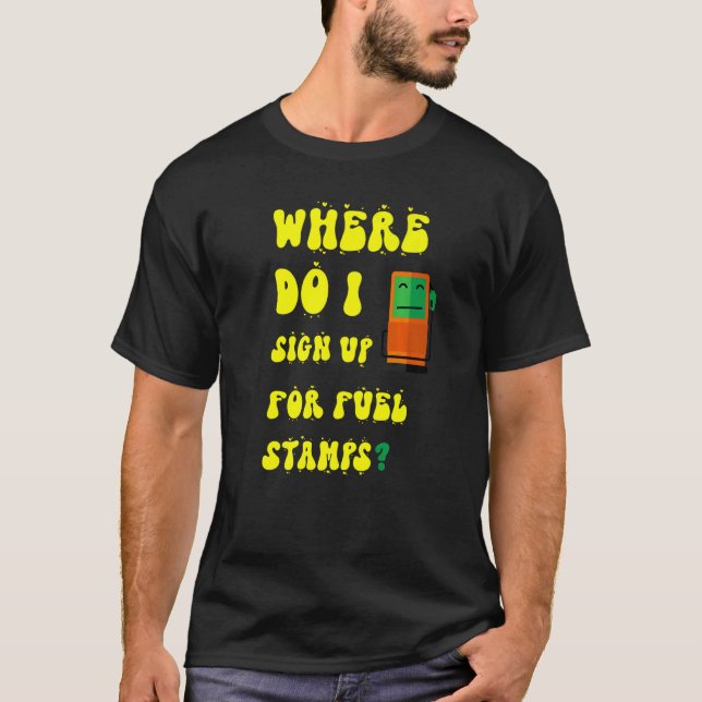 Camiseta Homens E Mulheres Onde Eu Me Inscrevo Para Carimbo (Frente)