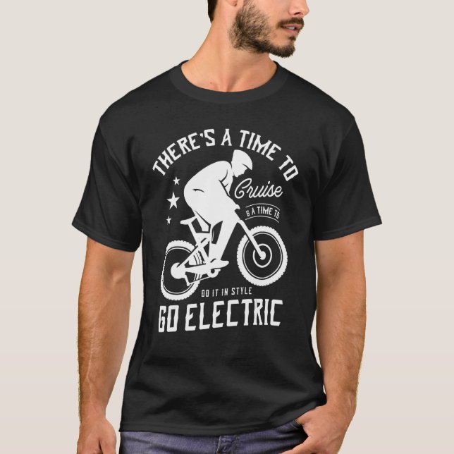 Camiseta Homens Ebike Women Bicycle Mountainbiker Ebiker Pa (Frente)