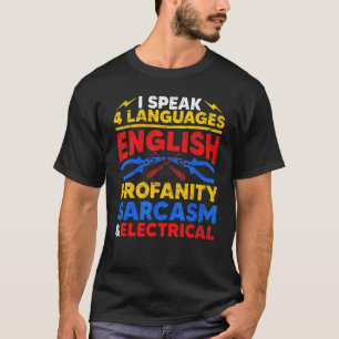 Camiseta Homens eletricistas, homens elétricos, humor de En