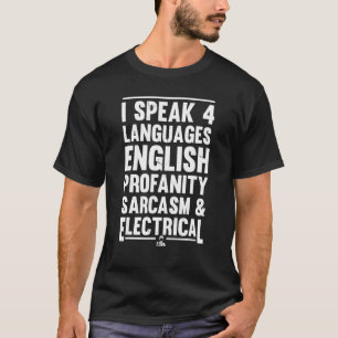 Camiseta Homens eletricistas, homens elétricos, humor de En