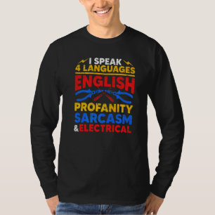 Camiseta Homens eletricistas Homens Humor de Engenheiro elé