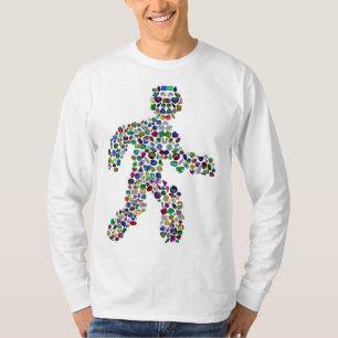 Camiseta Homens em Movimento - Gemstone Andando Design
