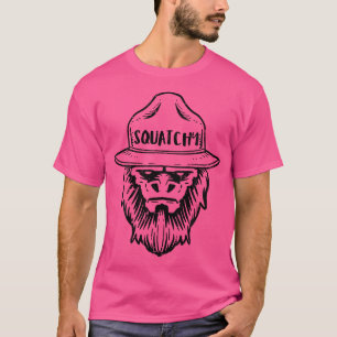 Camiseta Homens Engraçados Acampando Pé Grande Sasquatch Ho