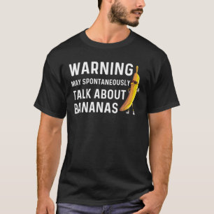 Camiseta Homens Engraçados com Banana Frutas Comem Pão-de-O