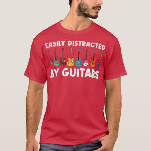 Camiseta Homens Engraçados De Arte De Violão Mulheres Jogad