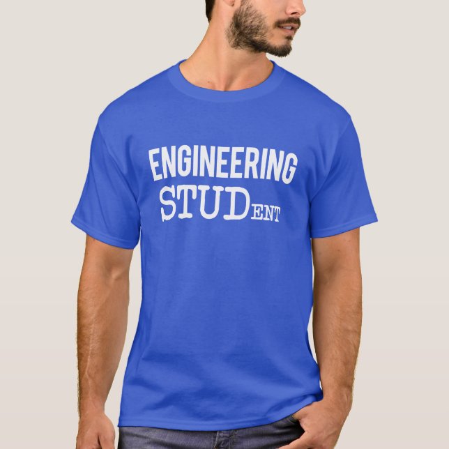 Camiseta Homens engraçados do estudante da engenharia (Frente)