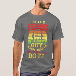 Camiseta Homens Engraçados Engenheiro de Áudio Som Cara Fun
