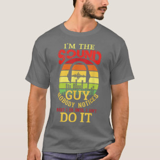 Camiseta Homens Engraçados Engenheiro de Áudio Som Cara Fun