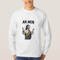 Homens Engraçados LGBT Orgulho gay Jesus Arco-Íris