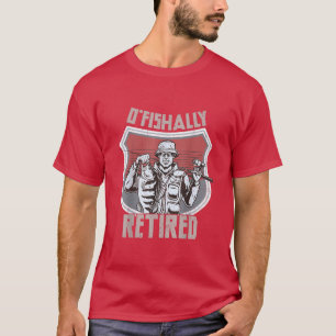 Camiseta Homens Engraçados Ofishalmente Aposentados Present
