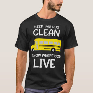 Camiseta Homens Engraçados Pela Appre De Motorista De Ônibu