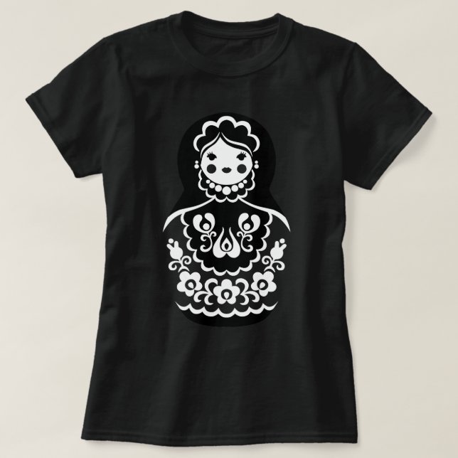 Camiseta Homens Engraçados Russos Matryoshka Doll Rusl D (Frente do Design)