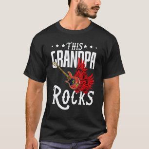Camiseta Homens Este Avô é demais Baixista Música Músico B