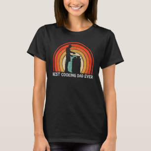 Camiseta Homens Estilo Retro Vintage Melhor Pai Cozinheiro