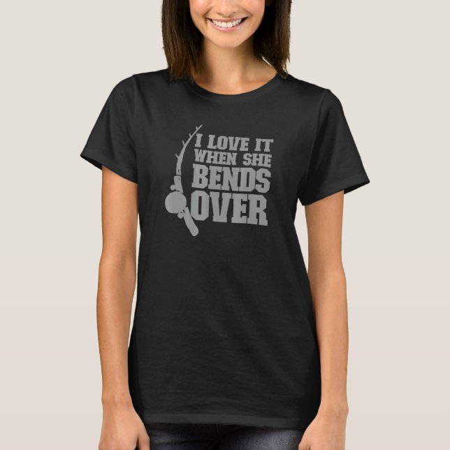 Camiseta Homens Eu Adoro Quando Ela Se Inclina Sobre a Hast (Frente)