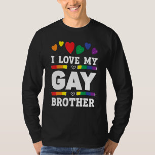 Camiseta Homens Eu Amo Meu Irmão Gay Melhor Irmão Já Irmand