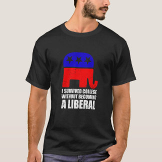 Camiseta Homens Eu Sobrevivi à Faculdade Sem Me Tornar um L