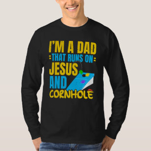Camiseta Homens Eu Sou Um Pai Que Funciona Com Jesus E Corn