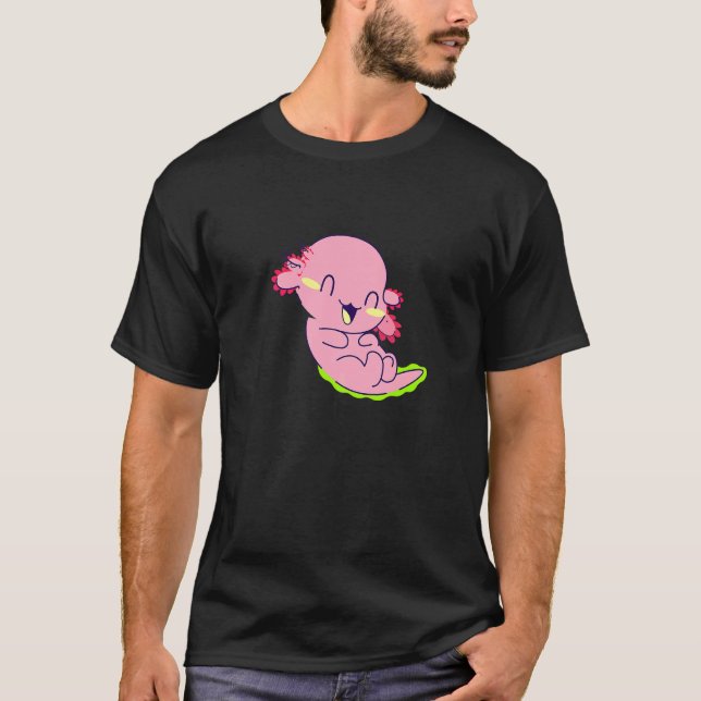 Camiseta Homens Felizes E Anfíbios Felizes Axolotls (Frente)