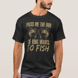Camiseta Homens Fisher Passagem de Pesca Me Passe a Haste O