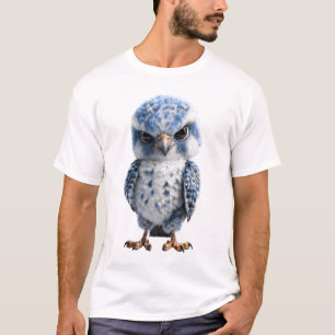 Camiseta Homens Fluffy Mal-Humorados Azul Raptor Filhote