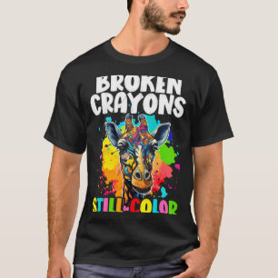 Camiseta Homens gizes quebrados colorem conscientização sob