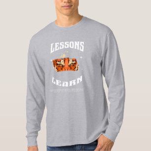 Camiseta Homens Gorila Resiliente Lições Aprender Manga Lon