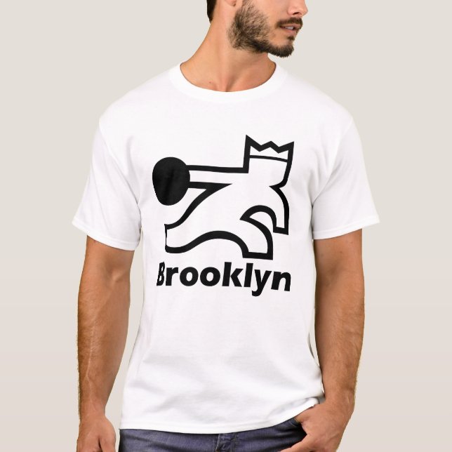 Camiseta Homens Gráficos de Boliches Engraçados do Brooklyn (Frente)