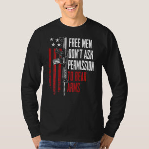 Camiseta Homens Grátis Não Pedem Permissão Para Carregar Ar