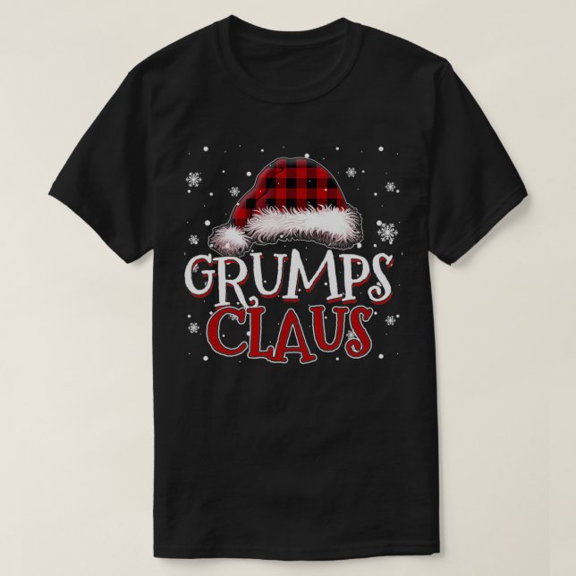 Camiseta Homens Grumps Claus Família Papais noeis de Natal (Frente do Design)