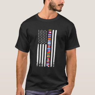 Camiseta Homens Herança Nacional Hispânica Mês Espanha L