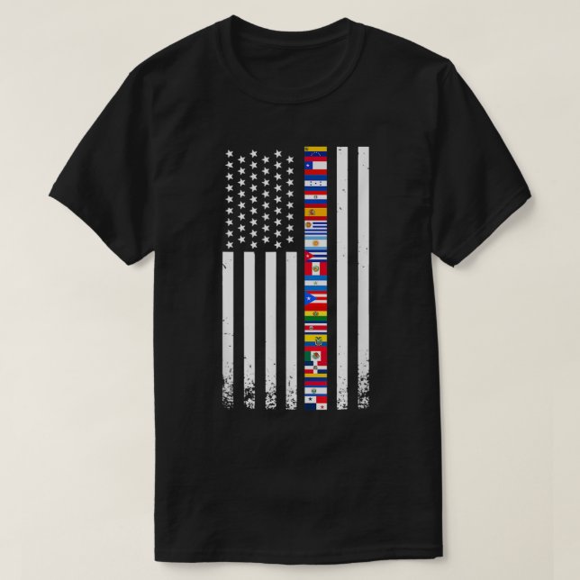 Camiseta Homens Herança Nacional Hispânica Mês Espanha L (Frente do Design)