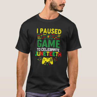 Camiseta Homens Jogadores Africanos Que Pausei Meu Jogo Par