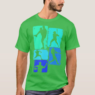 Camiseta Homens Jovens Beisebol Batendo Crianças Meninos