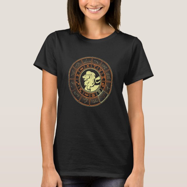 Camiseta Homens Leão Zodíaco (Frente)
