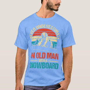 Camiseta Homens legal de Arte Snowboard Mulheres Skier Snow