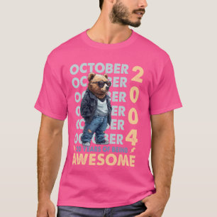 Camiseta Homens Lenda Outubro 2004 20º Aniversário Urso Leg