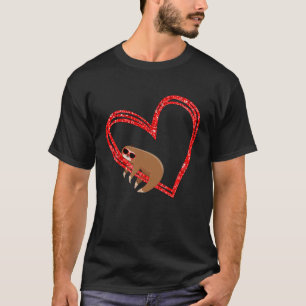 Camiseta Homens Leves do Coração do Dia de os namorados
