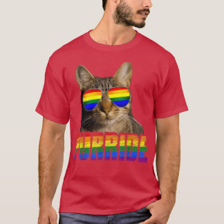 Camiseta Homens LGBT Orgulho gay Gato Purride Gato Engraçad
