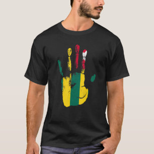 Camiseta Homens Mão-de-Bandeira do Togo Mulheres Crianças