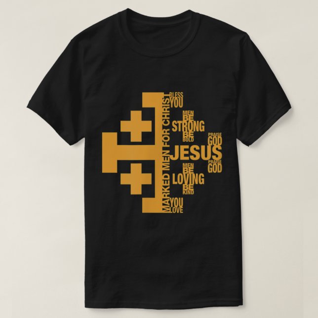 Camiseta Homens Marqueados para Palavras Cruzadas de Jerusa (Frente do Design)