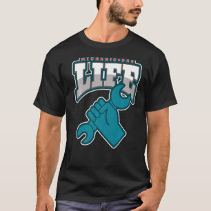 Camiseta Homens Mecânicos Com Vida De Pai Engraçado Mecânic