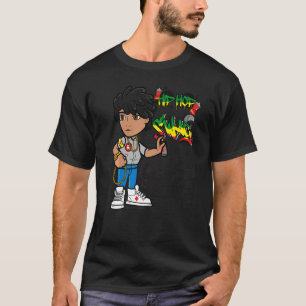 Camiseta Homens Melanina, Artistas Da Pintura De Pulso Negr